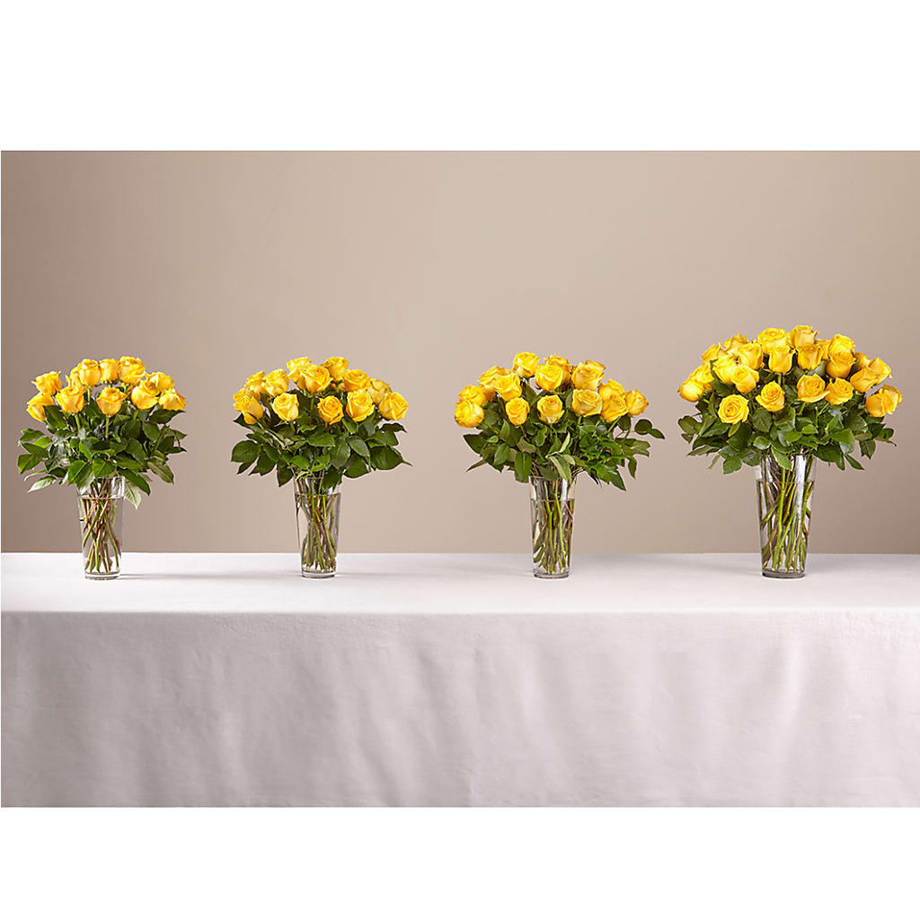 Long Stem Yellow Rose Bouquet – Moreno Valley Flower Box, Moreno Valley CA