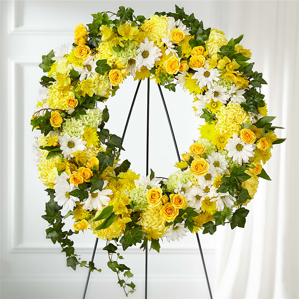 Golden Remembrance Wreath – Moreno Valley Flower Box, Moreno Valley CA