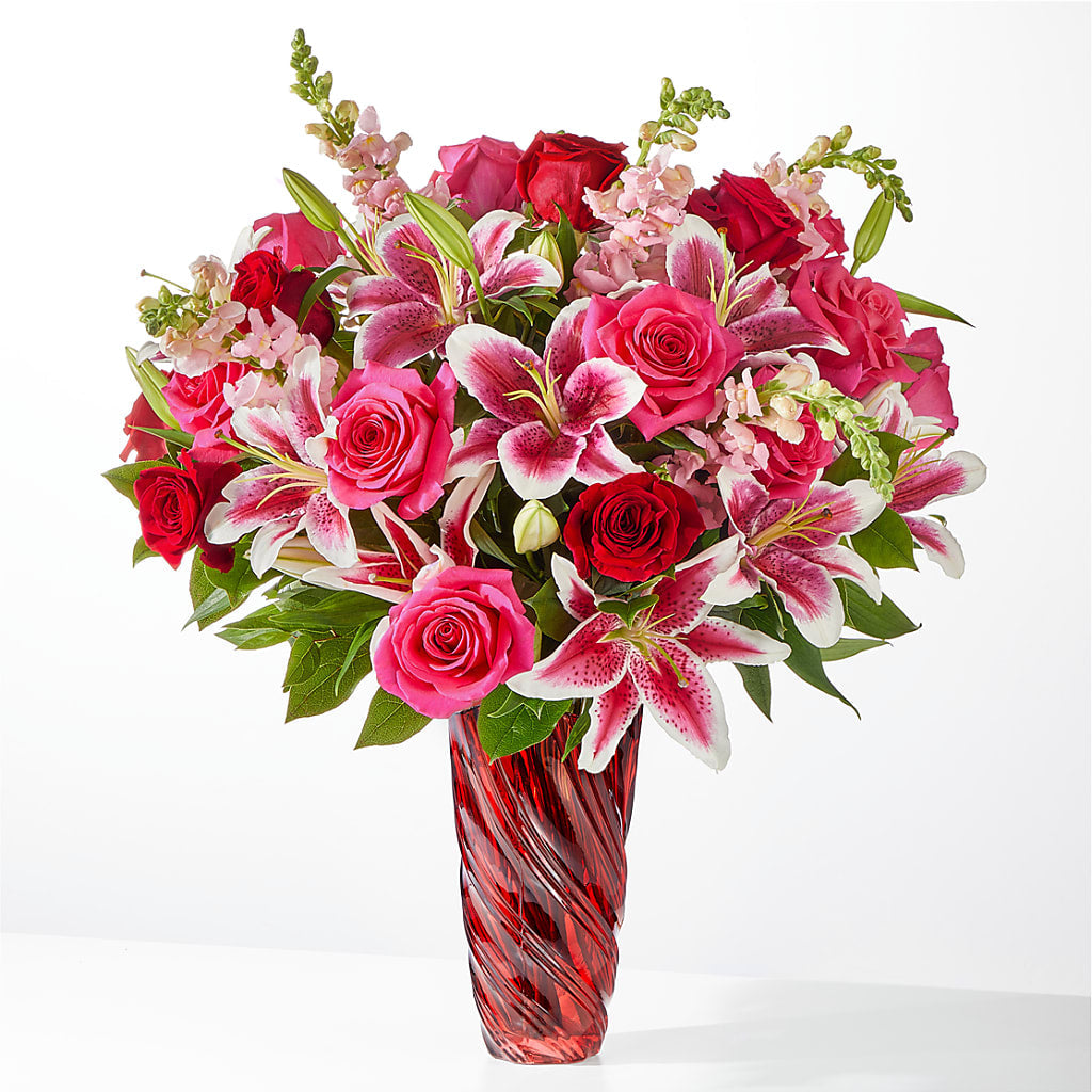 Always You Bouquet with Luxe Swirl Vase – Moreno Valley Flower Box, Moreno Valley CA