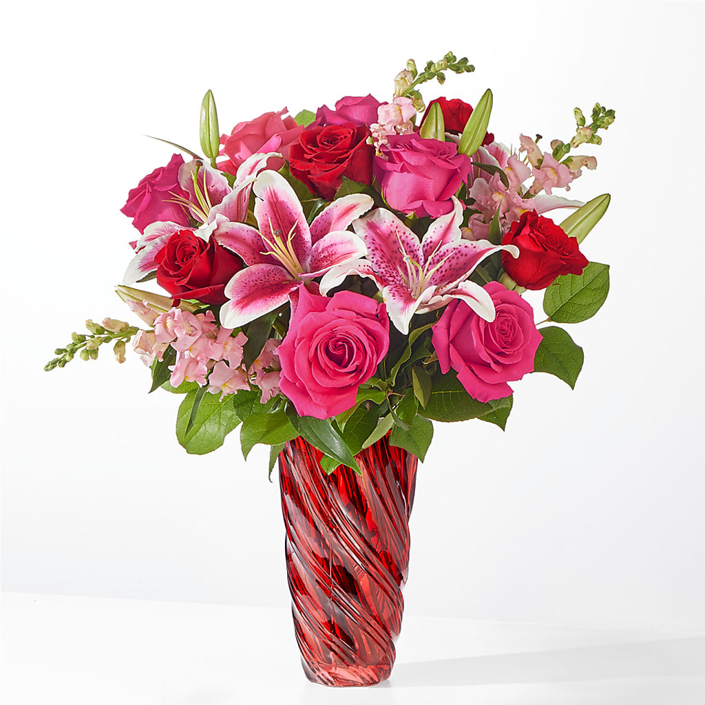 Always You Bouquet with Luxe Swirl Vase – Moreno Valley Flower Box, Moreno Valley CA