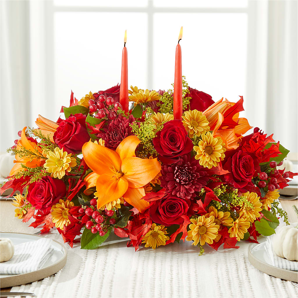 Autumn's Embrace Centerpiece – Moreno Valley Flower Box, Moreno Valley CA