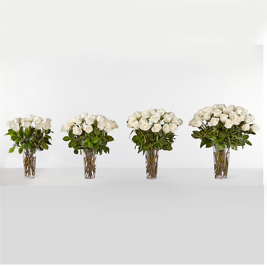 Long Stem White Rose Bouquet –  Moreno Valley Flower Box, Moreno Valley CA