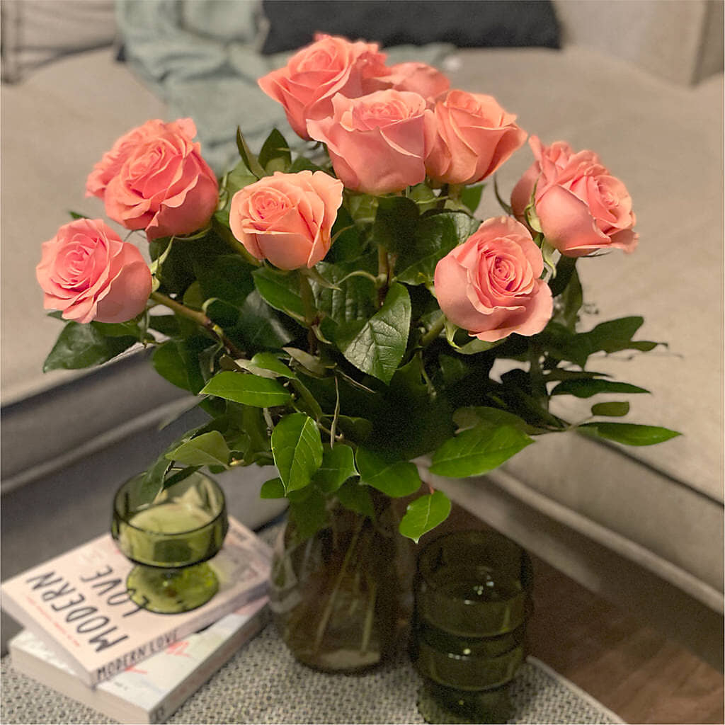 Long Stem Pink Rose Bouquet –  Moreno Valley Flower Box, Moreno Valley CA