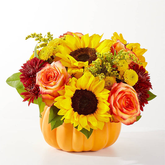 Golden Gourd Pumpkin Bouquet –  Moreno Valley Flower Box, Moreno Valley CA