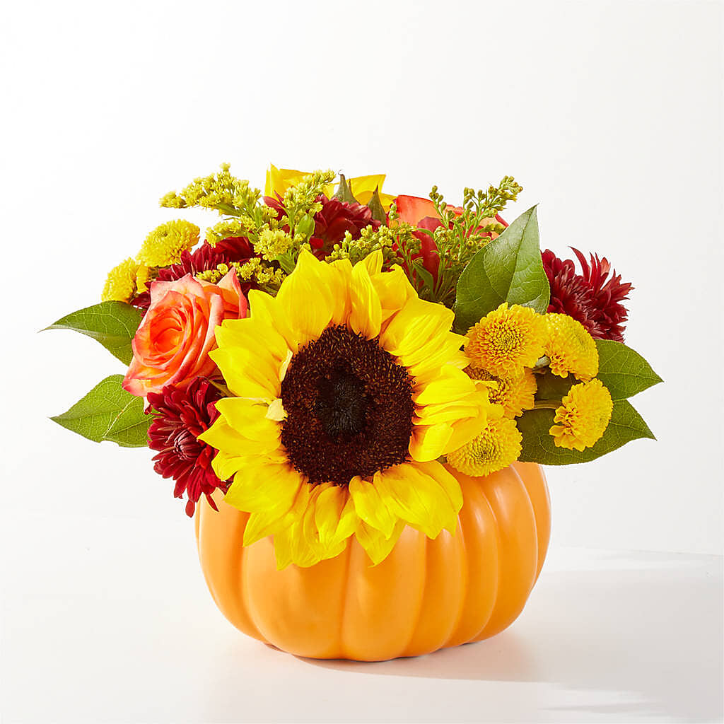 Golden Gourd Pumpkin Bouquet –  Moreno Valley Flower Box, Moreno Valley CA