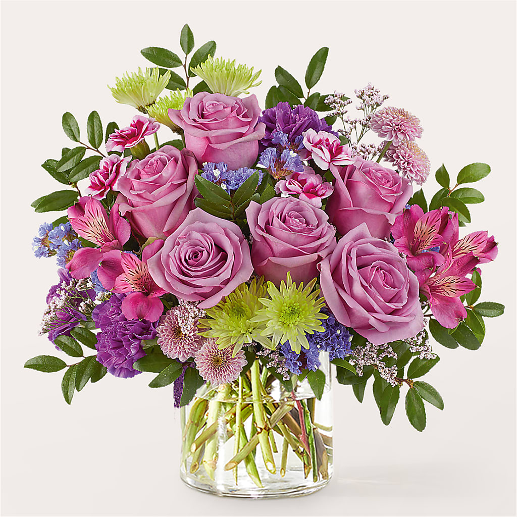 Glass Half Full Bouquet –  Moreno Valley Flower Box, Moreno Valley CA