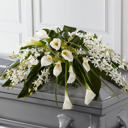 Angel Wings Casket Spray –  Moreno Valley Flower Box, Moreno Valley CA