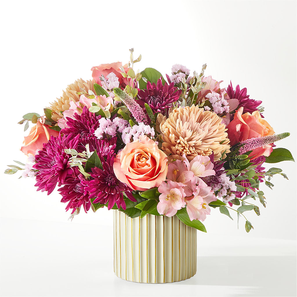 Berry Cobbler Bouquet with Ivory Vase –  Moreno Valley Flower Box, Moreno Valley CA
