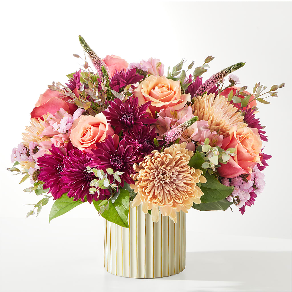 Berry Cobbler Bouquet with Ivory Vase –  Moreno Valley Flower Box, Moreno Valley CA