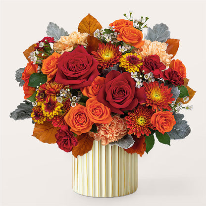 Merlot Bouquet with Ivory Vase –  Moreno Valley Flower Box, Moreno Valley CA