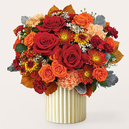 Merlot Bouquet with Ivory Vase –  Moreno Valley Flower Box, Moreno Valley CA