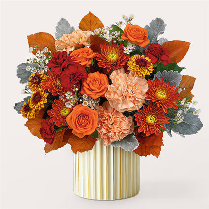 Merlot Bouquet with Ivory Vase –  Moreno Valley Flower Box, Moreno Valley CA