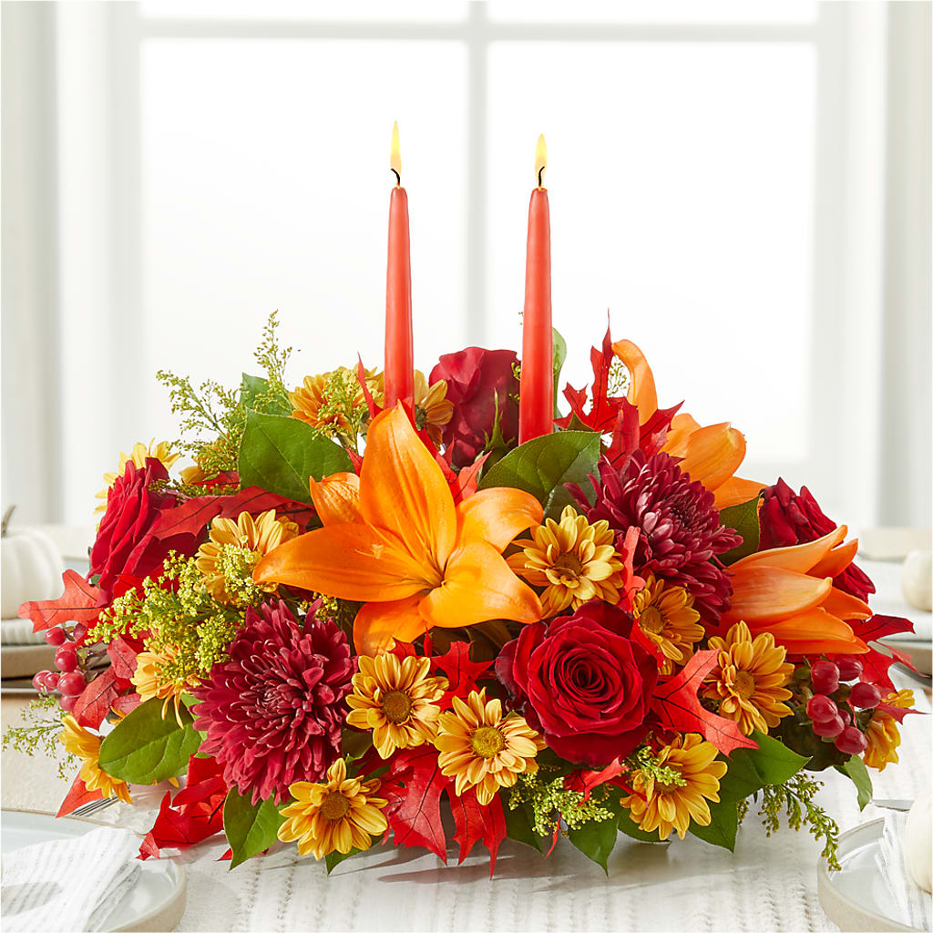 Autumn's Embrace Centerpiece –  Moreno Valley Flower Box, Moreno Valley CA