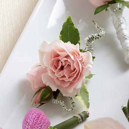 Pink Spray Rose Boutonniere –  Moreno Valley Flower Box, Moreno Valley CA