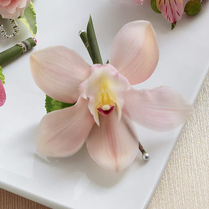 Pink Cymbidium Boutonniere –  Moreno Valley Flower Box, Moreno Valley CA